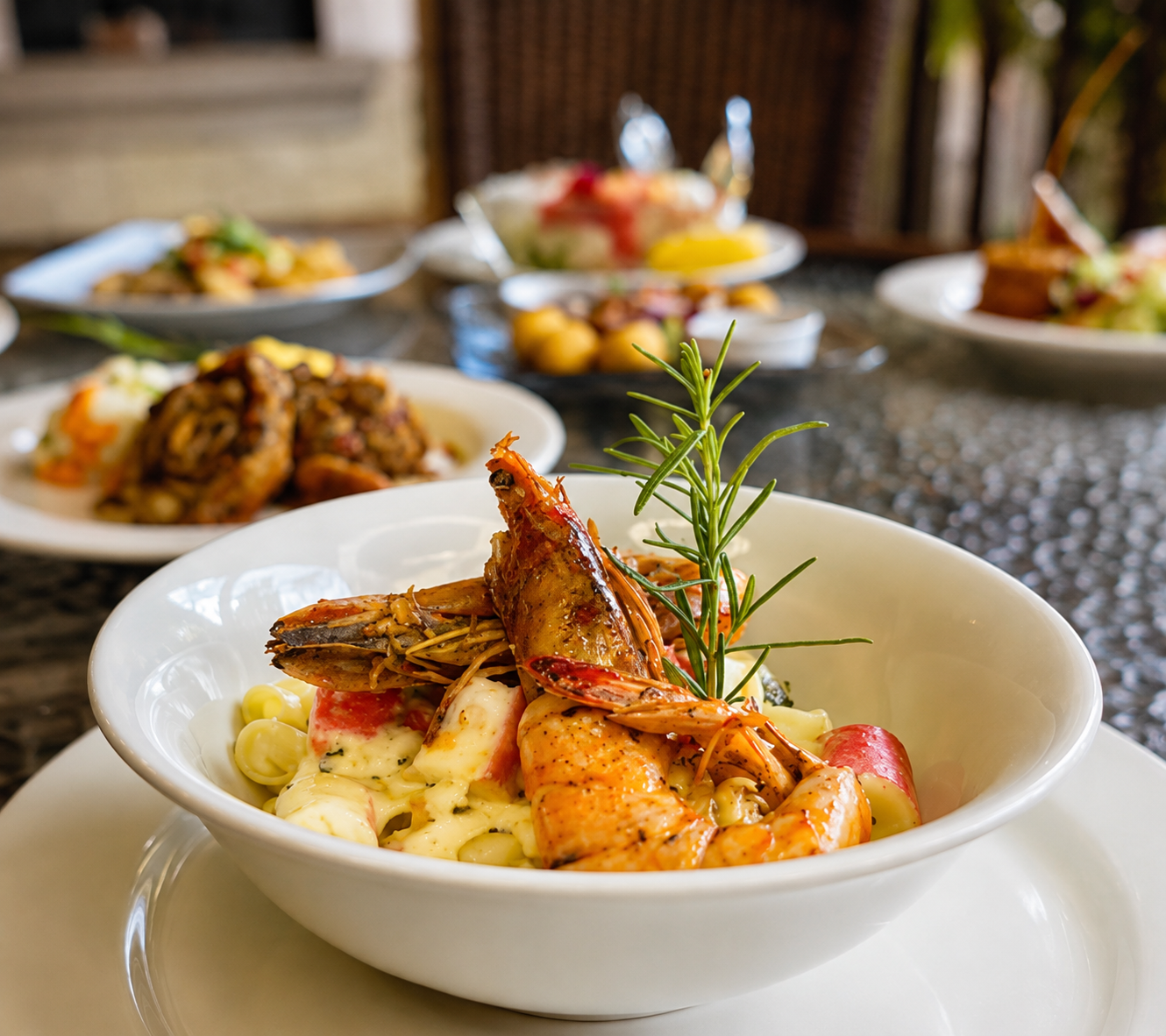 Mesa servida en Colina Country Club
