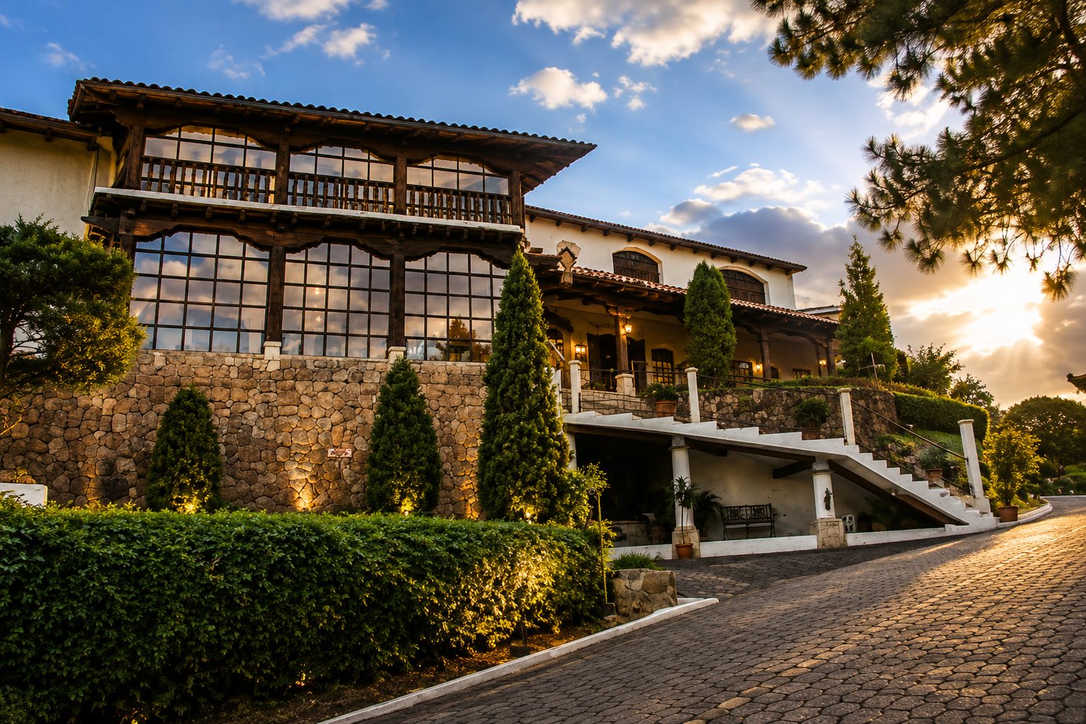 Colina Country Club al atardecer, en Quetzaltenango